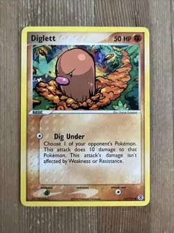 Diglett - 61/112 - Common NM English Pokemon EX FireRed & LeafGreen - Image 1