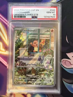 Pokemon 2023 Charmander 044 Holo Promo Obsidian Flames ETB GEM MINT PSA 10 - Image 1
