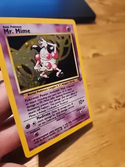 Pokemon TCG Mr. Mime Jungle 6/64 Holo Unlimited Holo Rare - Image 3