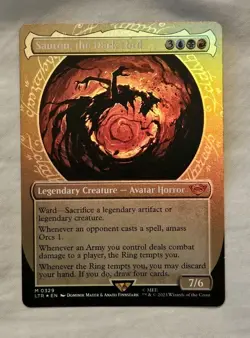 MTG The Lord Of The Rings Sauron The Dark Lord Showcase Foil - Image 1