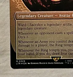 MTG The Lord Of The Rings Sauron The Dark Lord Showcase Foil - Image 3