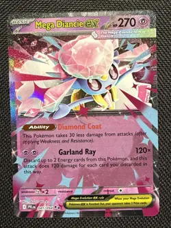 Mega Diancie Ex 41 /94 2025 Pokemon Mega Evolution Phantasmal Flames NM - Image 3
