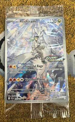 Pokemon SEALED N's Reshiram 167/159 Journey Together Box Topper Stamped Promo!! - Image 1