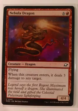MTG - Edge of Eternities - Nebula Dragon - #147 - NM - Playset x4 - Image 1