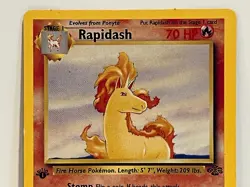 Vintage 1999 Pokemon TCG Jungle RAPIDASH 1st Edition 44/64 MP English Unlimited - Image 2
