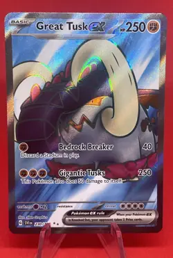 Pokemon : SV SCARLET & VIOLET GREAT TUSK ex 230/198 FULL ART SECRET RARE🔥 - Image 1