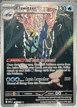 Pokemon Clawitzer 141/132 Mega Evolution Secret Rare Gold NM Full Art Holo - Image 1