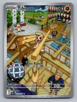 Timburr 183/167 Illustration Rare Twilight Masquerade Pokemon Near Mint - Image 1
