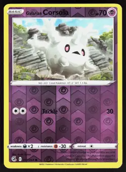 Galarian Corsola 117/264 Common Fusion Strike Pokemon Near Mint - Image 1