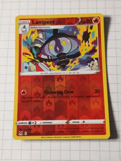 Pokemon TCG Lampent Sword & Shield - Lost Origin 025/196 Reverse Holo Uncommon - Image 1