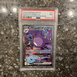 2025 Pokemon DRI EN Rockets Crobat EX SIR PSA 9 Freshly Slabbed!!! - Image 1