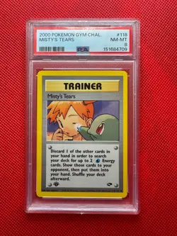 Misty's Tears 118/132 2000 Pokemon Gym Challenge- First Edition - PSA 8 - Image 1