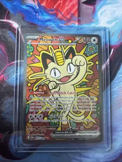 Meowth ex 121/088 ENGLISH Special Illustration Rare - Perfect Order SIR Pokemon - Image 1