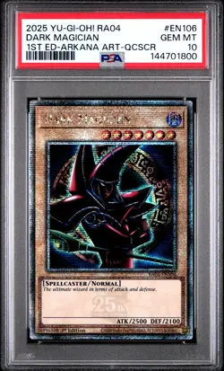 PSA 10 Dark Magician Arkana Art Yu-Gi-Oh! Quarter Centaury Secret Rare Gem Mint - Image 1