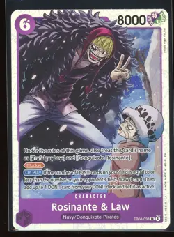 Rosinante & Law One Piece OP14 The Azure Sea's Seven Super Rare #038 - Image 1