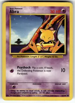 Abra 043/102 Base Set NM Pokemon Card TCG - Image 1