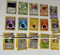 Vintage pokemon 90 card lot 1999-2005 reg, trainer, energy. some duplicates - Image 2