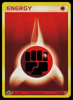 Pokemon Card - Fighting Energy Ruby and Sapphire 105/109 Common Reverse Holo - Image 1