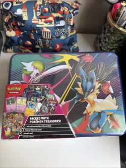 Pokemon 2025 Mega Collector Chest Tin Box - 6 Packs & 3 Foil Cards New - Image 1