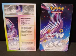 POKEMON MAUSHOLD STICKER & ART CARD PALDEAN FATES MINI TIN - Image 2