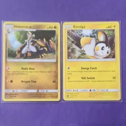 Pokemon TCG 2017 6 Cards Pikachu Jangmo-o Emolga Hakamo- - Image 4