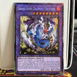 1ST EDITION SNAKE-EYES DOOMED DRAGON STARLIGHT RARE RA05-EN039 YUGIOH CARD - Image 1