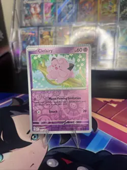Reverse Holo Clefairy Pokemon 151 Rare Crimp Error Card - Image 1