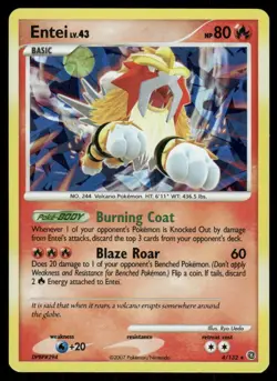 Pokemon Cards Entei 4/132 Holo Secret Wonders Holo Rare NM - Image 1