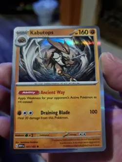 141/165 Kabutops : ( Holo Rare Card : SV03.5 151 Pokemon TCG - Image 1