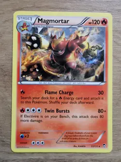 Pokemon XY Magmortar Card 11/111 Furious Fists Rare NM Condition - Image 1