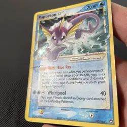 Vaporeon Gold Star Power Keepers Ultra Rare Holo Card 102/108 Heavy Played - Image 2