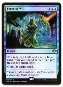 Force of Will Dominaria Remastered Foil MTG Card Magic The Gathering 050/261 - Image 1