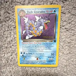 Pokemon Dark Gyarados Rare Holo Prerelease 8/82 70 HP Card 1999 English - Image 1