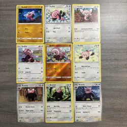 Stufful Bewear Pokemon Card Collection Lot Of 9 With Reverse Holo - Image 1
