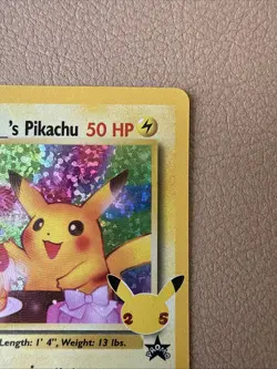 Pokemon TCG Birthday Pikachu Holo Card #24 Ultra Rare 25th Celebrations Edition - Image 3