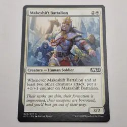 MTG: Makeshift Battalion 026/274 - M21 Core Set 2021 White Common - Image 1