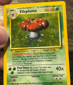 1999 Pokemon Vileplume Holo Jungle NO SYMBOL ERROR MISPRINT Card 15/64 MP/HP - Image 3