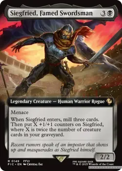 Siegfried, Famed Swordsman (Extended Art) [FIC - 149] - NM [Normal] TCG MTG - Image 1