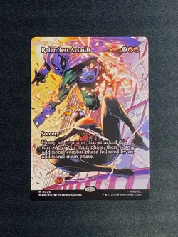 Relentless Assault Borderless M 0025 Spider-Man Marvel MAR MTG NM+ - Image 1