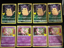 Pokemon Celebrations Pikachu X4 and mew X4 card lot NM - Image 1