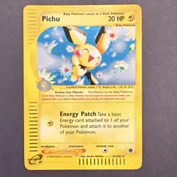 Pichu 022/165 Expedition Base Set Holo Rare Pokemon TCG Card English - Image 1
