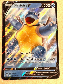 Pokemon Card Blastoise V SWSH101 PTCG SWSH: Sword & Shield Promo Cards - Holo NM - Image 3