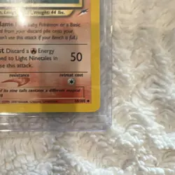 Pokemon Ninetales 80 HP Base Set 012/102 Rare Holo Stage 1 1999 Ken Sugimori - Image 2