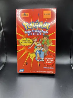 Pokemon Topps Series 2 Booster Box 10 Packs #2556 Hobby + Bonus Pack SEALED! RIP - Image 4