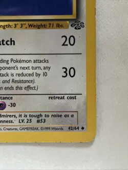 Pokemon Persian #42/64 Jungle 1st Edition LP - Image 3