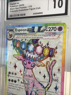 CGC 10 Espeon ex 175 SVP Black Star Promo Prismatic Evolutions Pokemon Gem Mint - Image 2