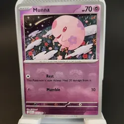 Munna - Master Ball Pattern Holo - 035/086 - Sv: Black Bolt - Pokemon TCG - Image 1