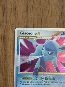2008 Pokemon Glaceon LV.X 98/100 Holo Rare SWIRL LP/NM Majestic Dawn - Image 2