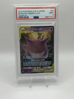 Pokemon Gengar & Mimikyu GX Team Up Ultra Rare Holo 240 HP Basic 53/181 English - Image 1