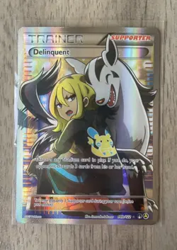 Pokemon Delinquent Full Art Trainer Alternate Art Holo Promo 098B/122 English - Image 1